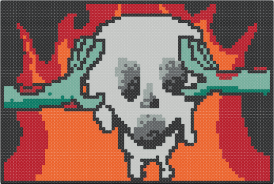 Zombie vs Skeleton - beige, orange, red, scary, skelton, spooky, zombie