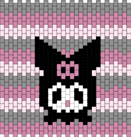 Kuromi - kuromi,sanrio,characte,panel,pink,gray