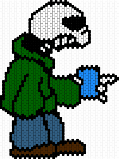 humerus colored version - green,blue