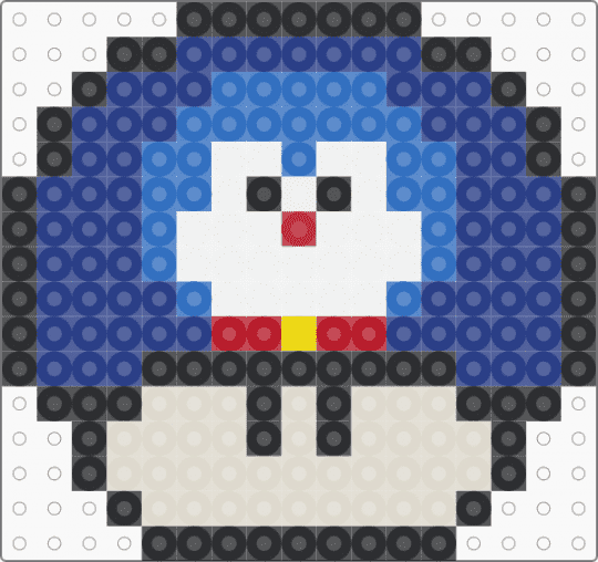 Mushroom Doraemon - beige, blue