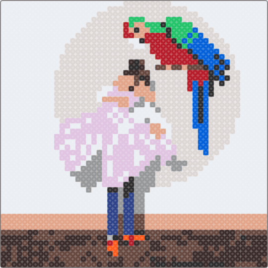 What Now - Sylvan Esso album artwork - white,beige,brown,pink,sylvan esso,what now,music,indie,album,album cover,parrot,dance
