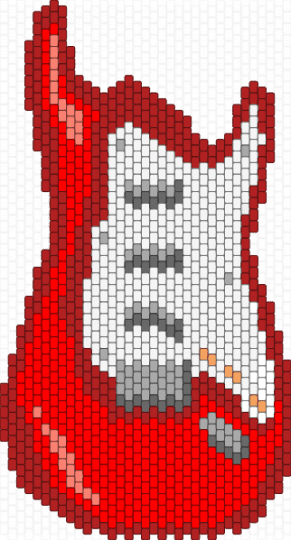 Guitar Kandi bag - red