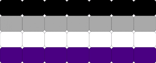 Asexual mini keychain ^^ - beige,purple