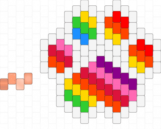 paw - white,red,pink,yellow