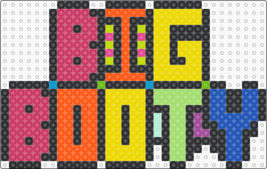 Big Booty - ass, black, booty, butt, colorful, edm, funny, orange, pink, rave, yellow