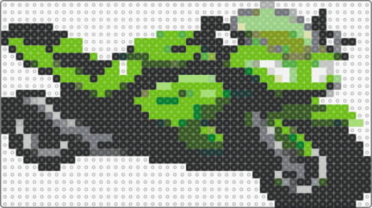 Motorcycle - black, gold, gray, green, motorcycle