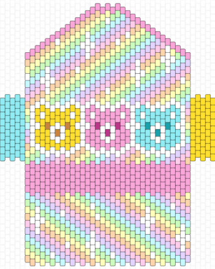 Care Bears pencil case - pink,yellow,light blue