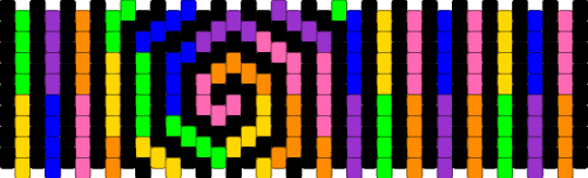 Rainbow spiral - black,purple