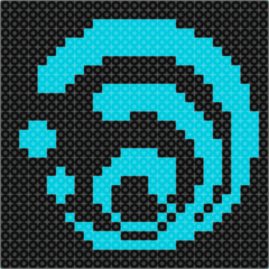 hydro symbol Genshin Impact - light blue,black