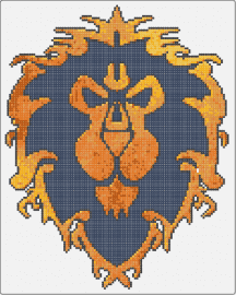 Picture - lion,animal,crest,orange