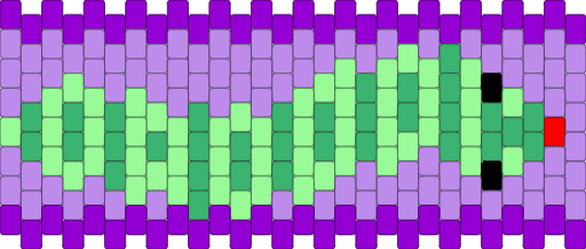 Snake - pink,teal,purple,snake,green