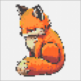 Xavier - fox,animal,fauna,wildlife,sitting,forest,graceful,poised,orange
