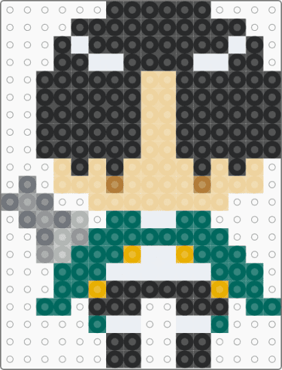 AOT Levi chibi - black,beige,teal