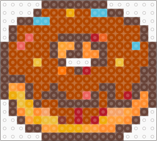 Donut - brown,red