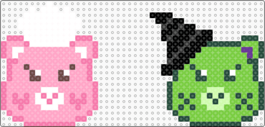 Wicked Care Bears - care bears, elphaba, elphaba thropp, galinda, galinda upland, glinda, green, pink, wicked