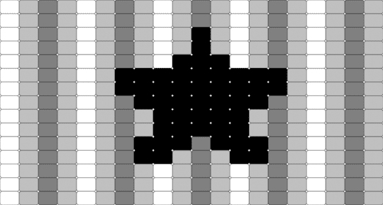 Star gradient - beige,gray,star,gradient,black,white,monochrome,black and white,stripes