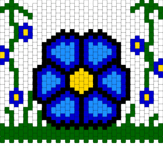 Flower bag - white,green,purple