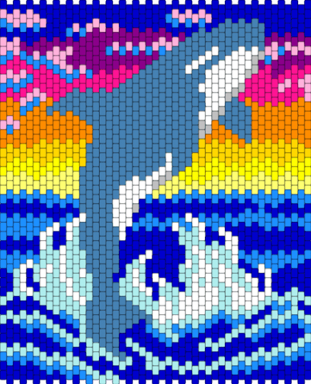 Dolphin 🐬 - orca,whale,ocean,sunset,panel,tapestry,sea,animal,purple,light blue,blue