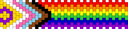 progress flag multi stitch cuff - yellow,purple,red,pride,multistitch,cuff,prideflag
