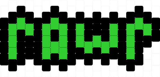 Rawr kandi charm - black,green