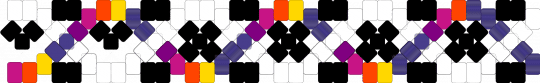 Intertwined - white,pink,purple