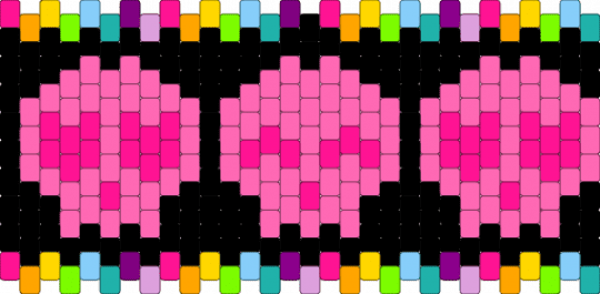 Scene skull kandi - pink
