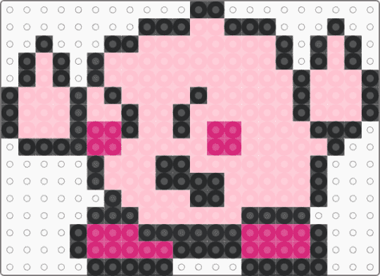 Pink anime - black, pink