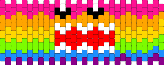 Rainbow  Domo kandi - pink,orange