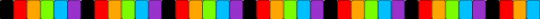 Rainbow & black single - red,orange,light blue
