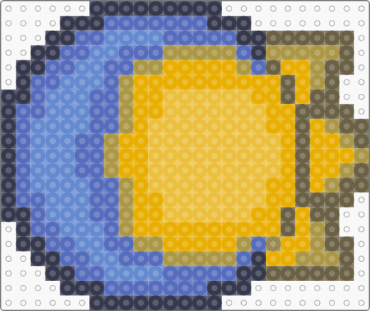 A lil sun/moon key chain! (NOT FNAF BTW!!!) - blue,orange,yellow