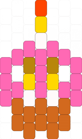Mr. Cupcake mini kandi!! - pink,orange,food,fnaf,carl,mr cupcake,chica cupcake