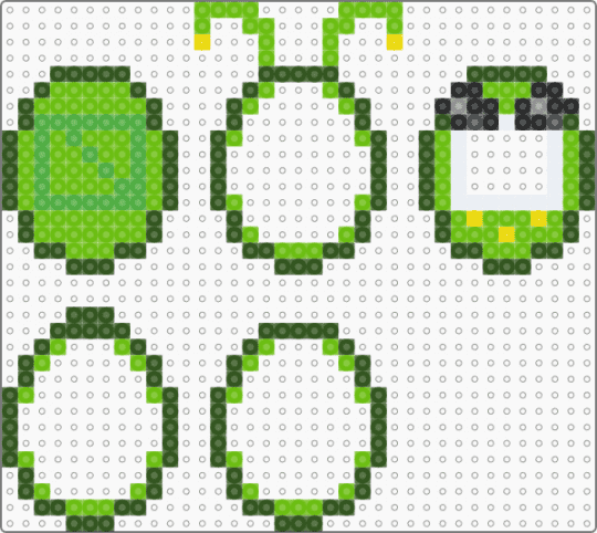 Tamagotchi alien shaker!! (CHECK DESCRIPTION) - gold,green