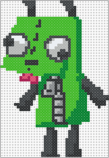 Gir from memory :D - green,gir,invader zim