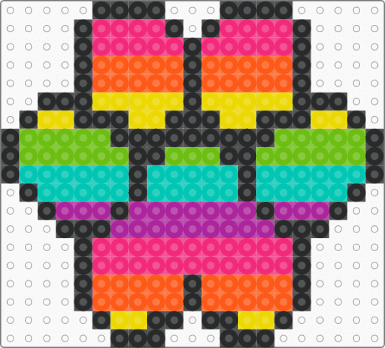 Rainbow paw pattern! - pink,orange