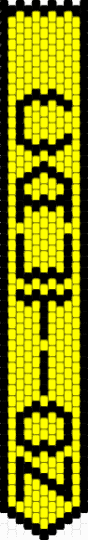Caution tie - black,yellow