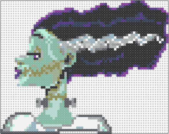 Frankenstein's Bride - monster,movie,horror,halloween,spooky,holiday,purple,gray,teal,light blue,frankenstein,bride