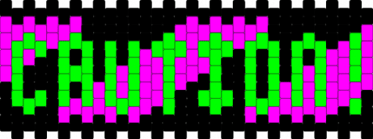 Regretevator 1NF3CT3D cuff - green,pink,p0pt4rt,1nf3ct3d,regretevator,caution,purple