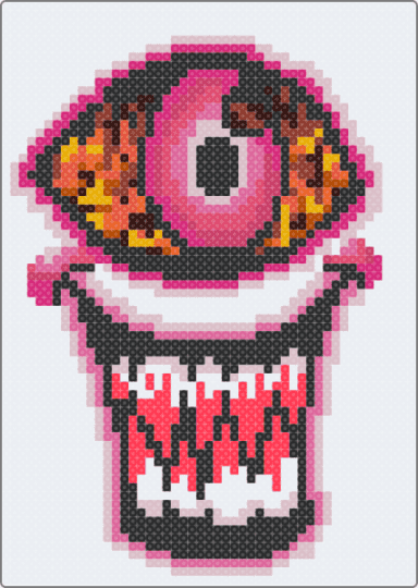 Psy-klops - white,pink,red,beige,eye,cyclops,fire,mythical,evil,spooky,teeth,blood