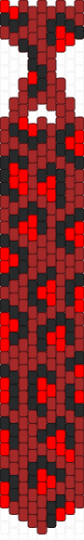 red leopard print tie - black, red