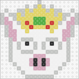 merk white version - merkimer,disenchantment,pig,king,crown,whimsical,adorable,royal