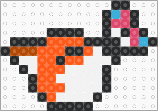 fox with trans moth - orange,fox,pride,trans
