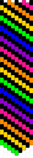Rainbow tie - black,purple,orange,yellow