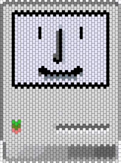 macintosh panel - white,gray,beige
