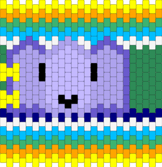 :3 - green, pink, yellow