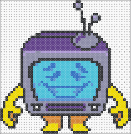 Telly Vis - light blue,purple,gray,yellow