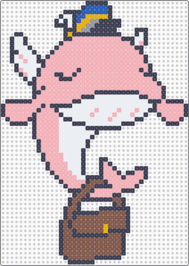 Mail Whale - purple,beige