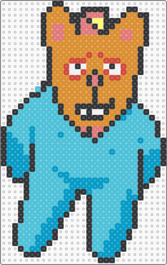 Pizza Pants - orange,light blue