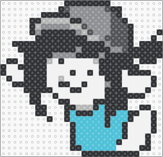 Temmie-Student - black,gray,light blue