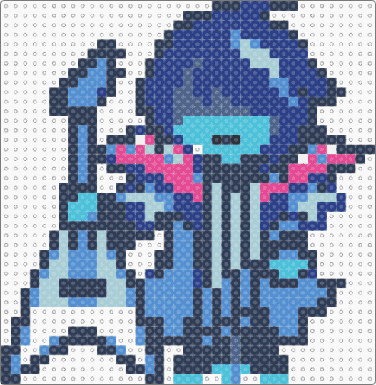 Kris Dreemurr-Rockstar WIP - purple,light blue
