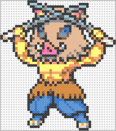 Inosuke-Masked - orange,beige,light blue,yellow